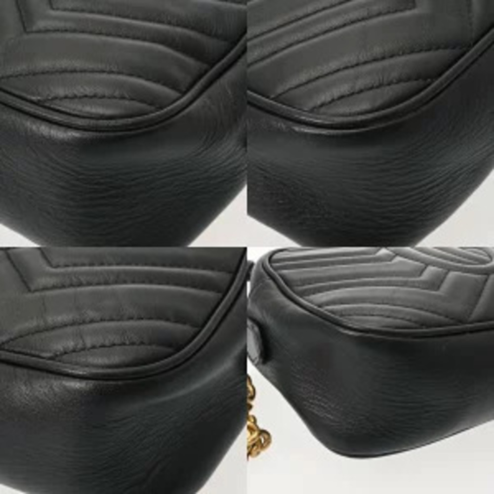Gucci GG Marmont Camera Bag Black Quilted Leather Shoulder - Picture 6 of 9